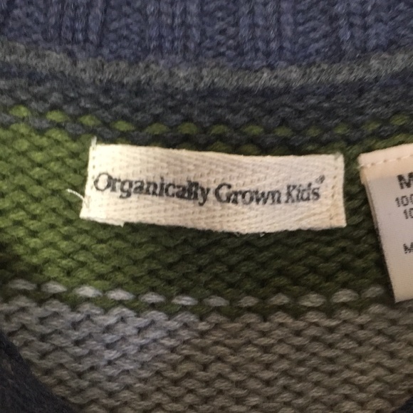 Striped Cotton Knit Sweater - size M (4-5) - Picture 4 of 9